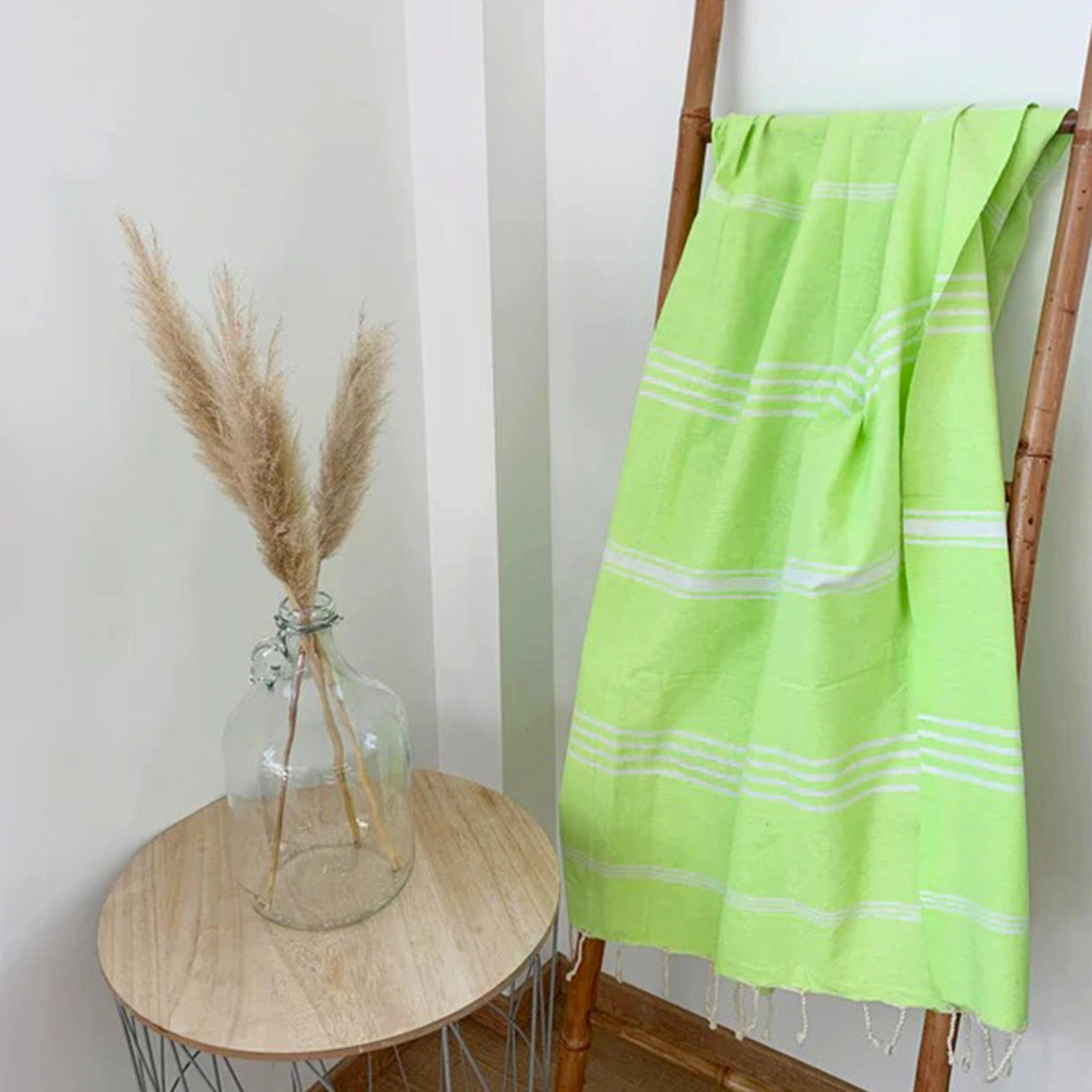 HAMAMTUCH Kolora Grün 100x200 190g/m² - Grün, Textil (100/200cm) - LE COMPTOIR DE LA PLAGE