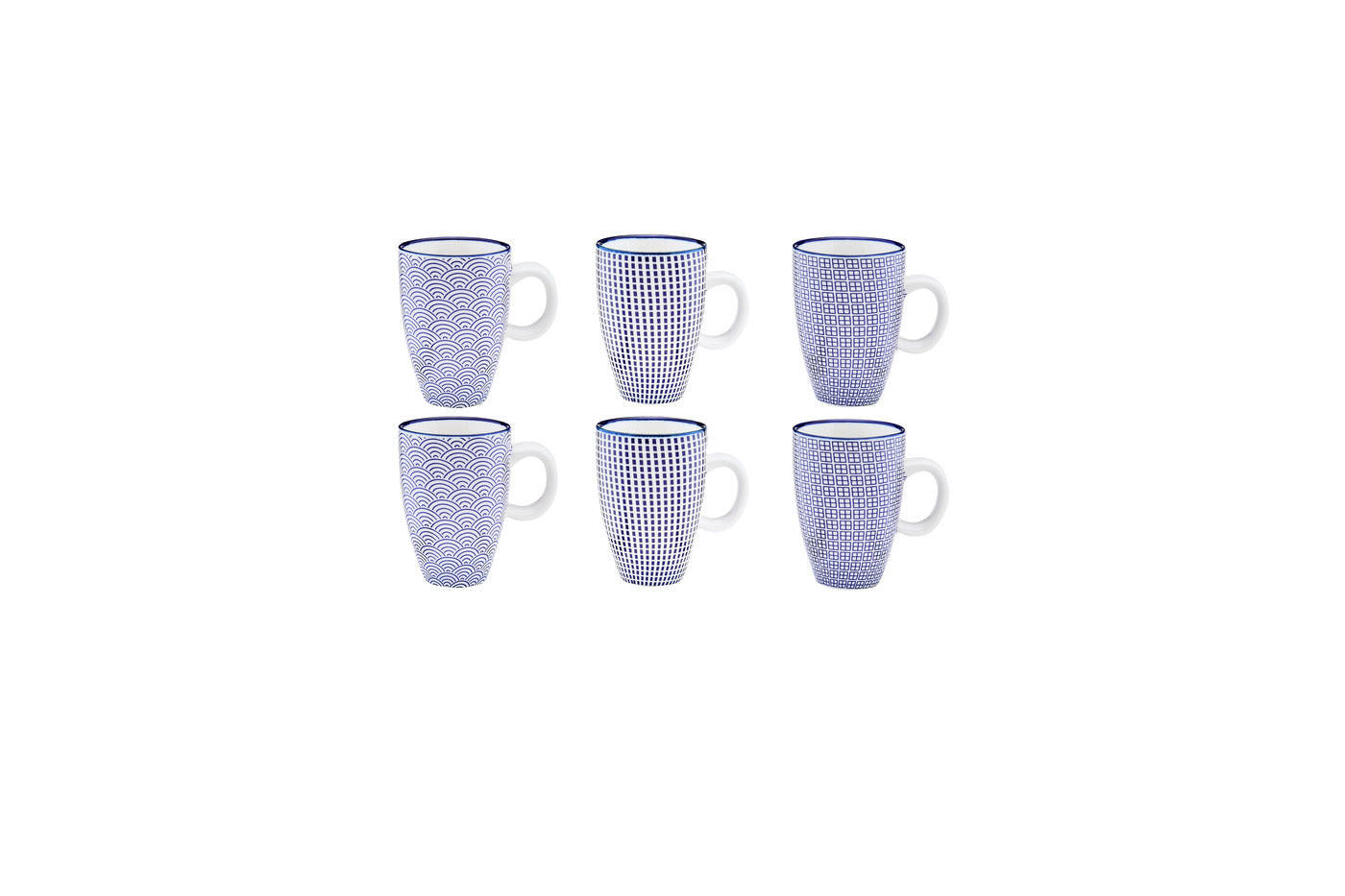 TASSEN Pattern 90ml - 6er-Set - Dunkelblau - Blau, Keramik (0.09L) - Björn