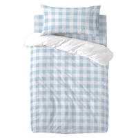 BETTBEZUG 2er-Set teiliges vichy 100x120 cm (kinderbett) blau - Blau, Textil (100/120cm) - Happy Friday