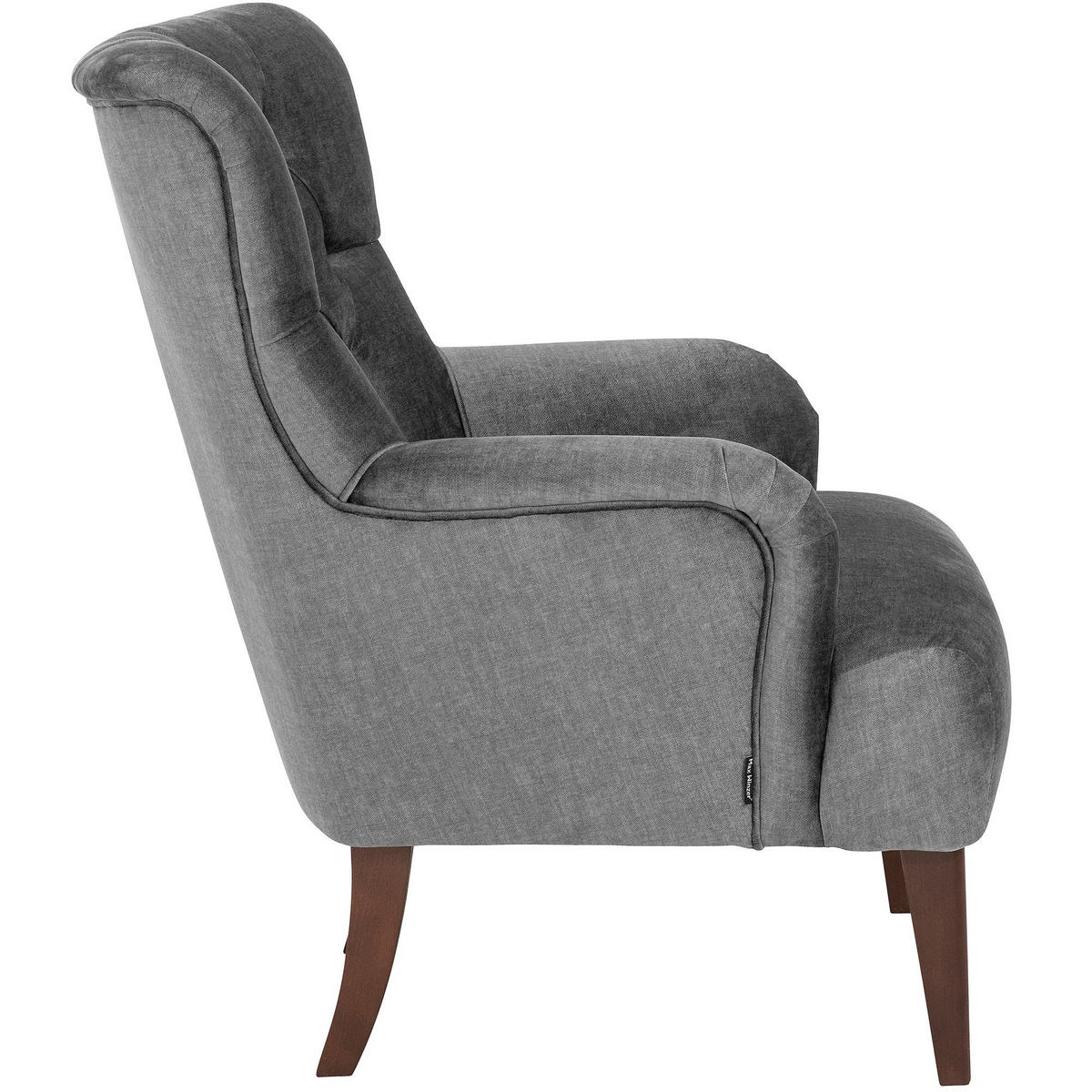 POLSTERSESSEL Kaiya Samtvelours anthrazit - Anthrazit, Kunststoff (71/97/82cm) - 58aufmkessel