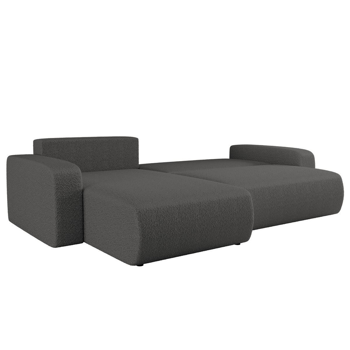 SCHLAFSOFA MILANO XL Und Bettkasten Stoff Quelle Graphit Links - Graphitfarben, Holz (145/82/274cm) - Kaiser Möbel