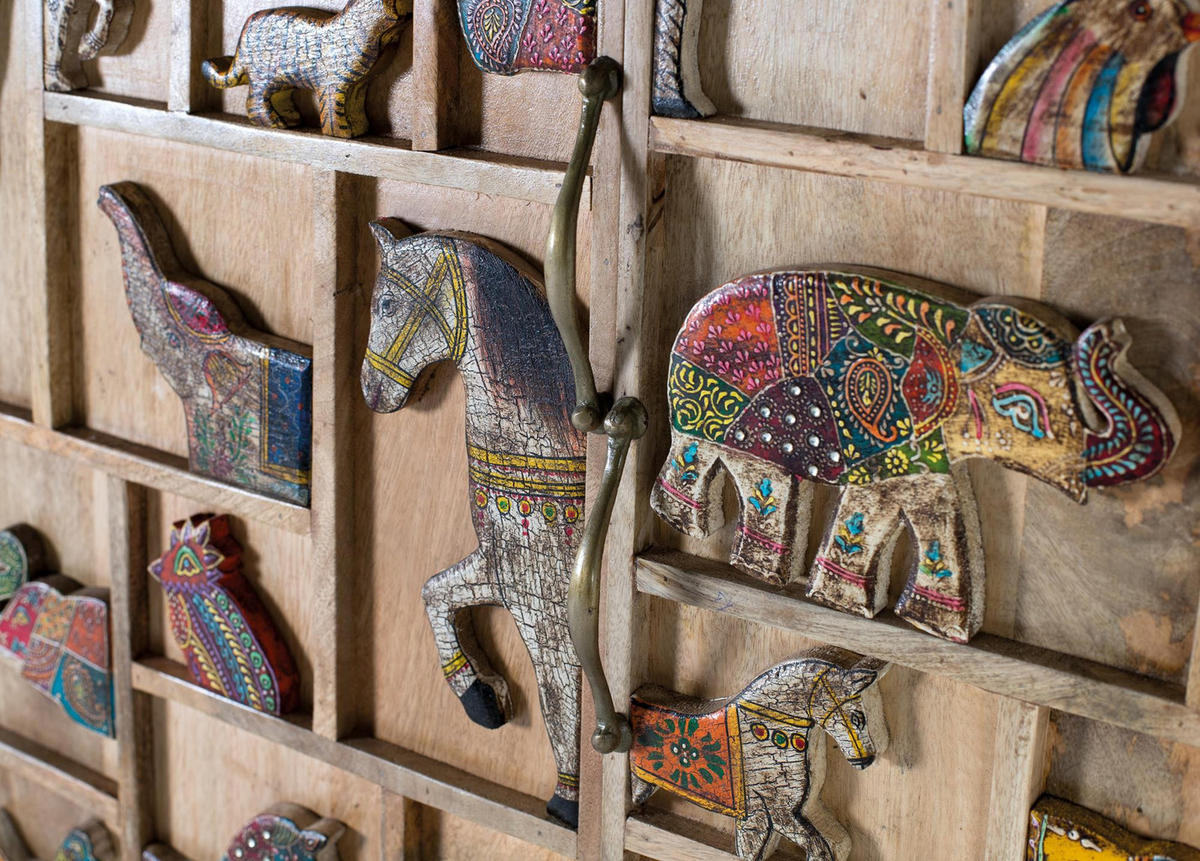 HIGHBOARD aus Mangoholz - Chromfarben, Holz (48/170/90cm) - Giner y Colomer