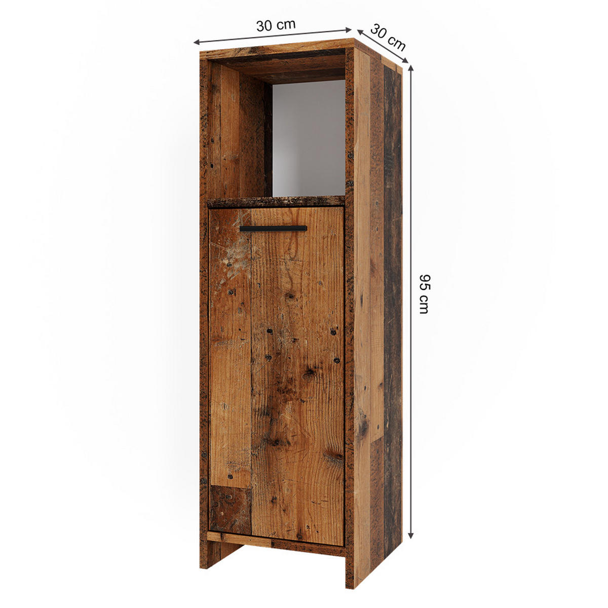 Wildeiche, Holzwerkstoff (30/95/30cm) - Vicco