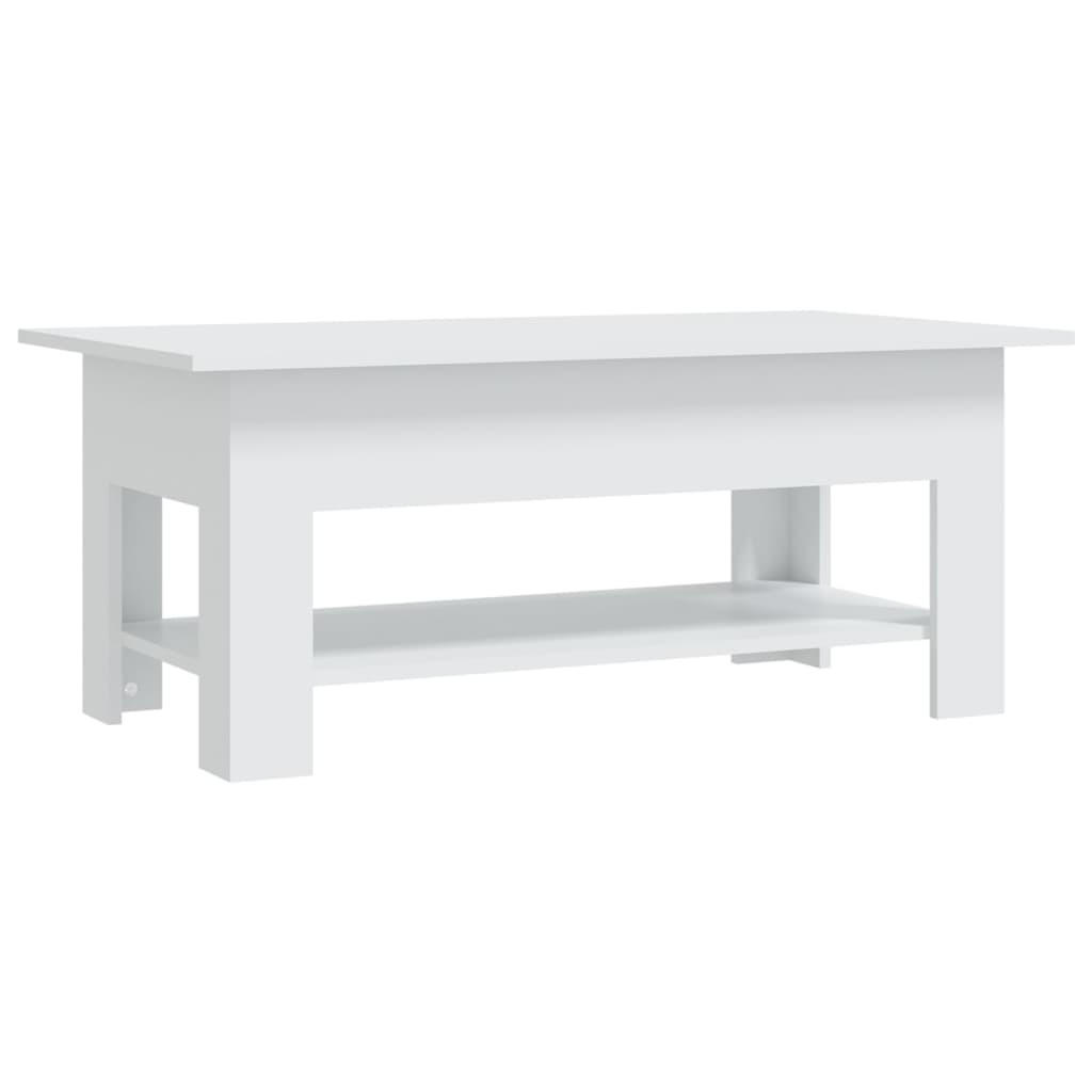 COUCHTISCH Weiß 102x55x42 cm Holzwerkstoff - Weiß, Holzwerkstoff (102/55/42cm) - furnicato