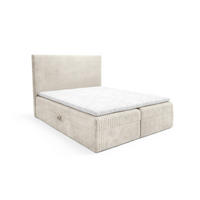 BOXBETT Arnau - Creme, Holzwerkstoff/Textil (160/200cm) - Fun Möbel