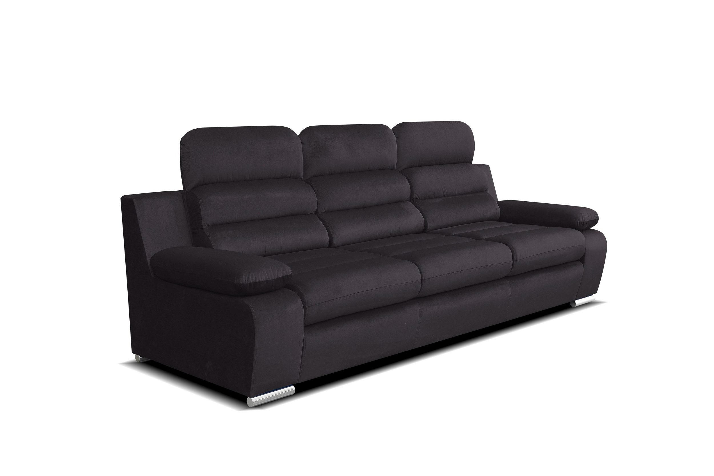 SOFA AMBER Holz Blau - Schwarz, Holz (238/95/96cm) - Robin