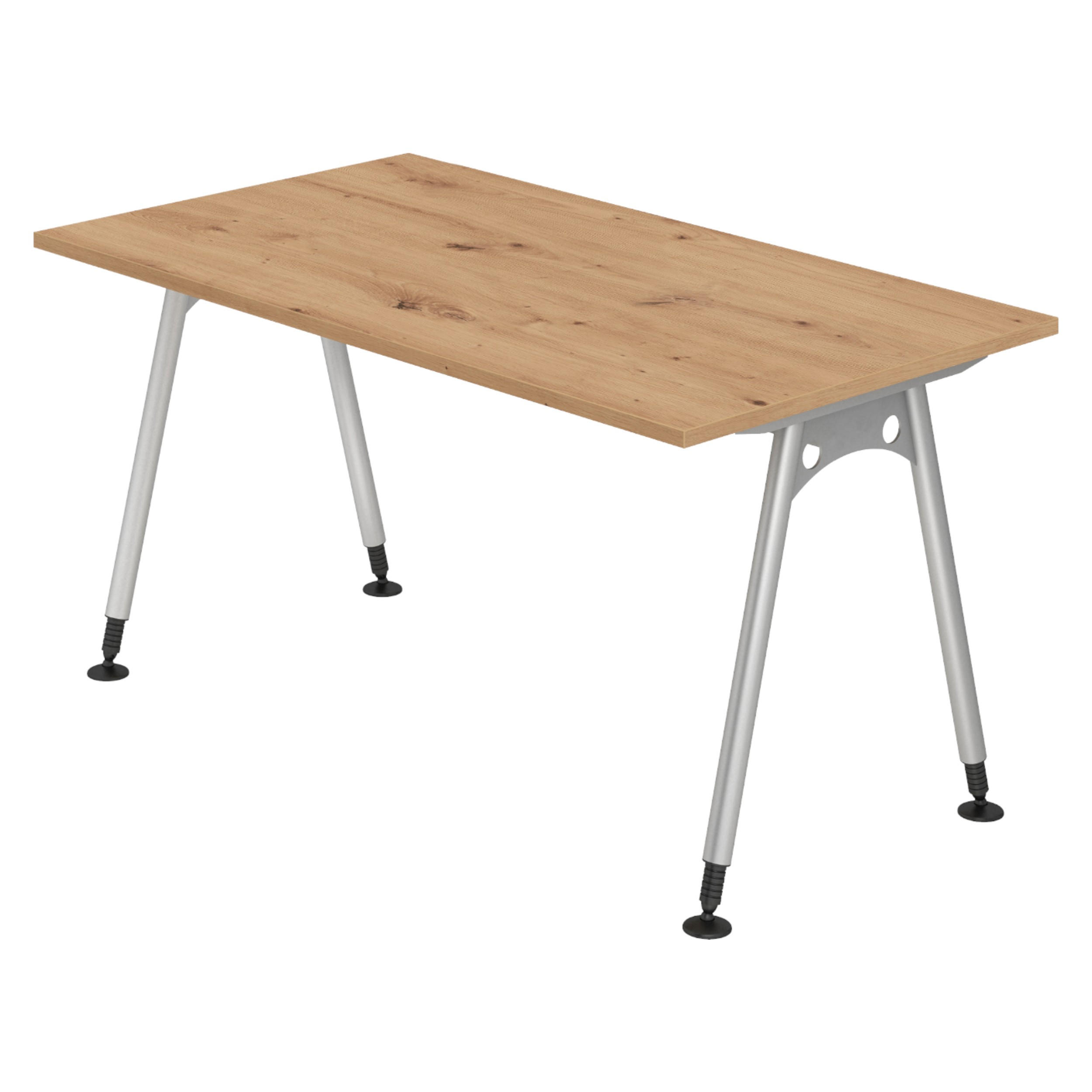 SCHREIBTISCH Serie-A 80/140/74 cm in Wildeiche - Wildeiche, Holzwerkstoff (80/140/74cm) - bümö