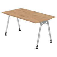 SCHREIBTISCH Serie-A 80/140/74 cm in Wildeiche - Wildeiche, Holzwerkstoff (80/140/74cm) - bümö