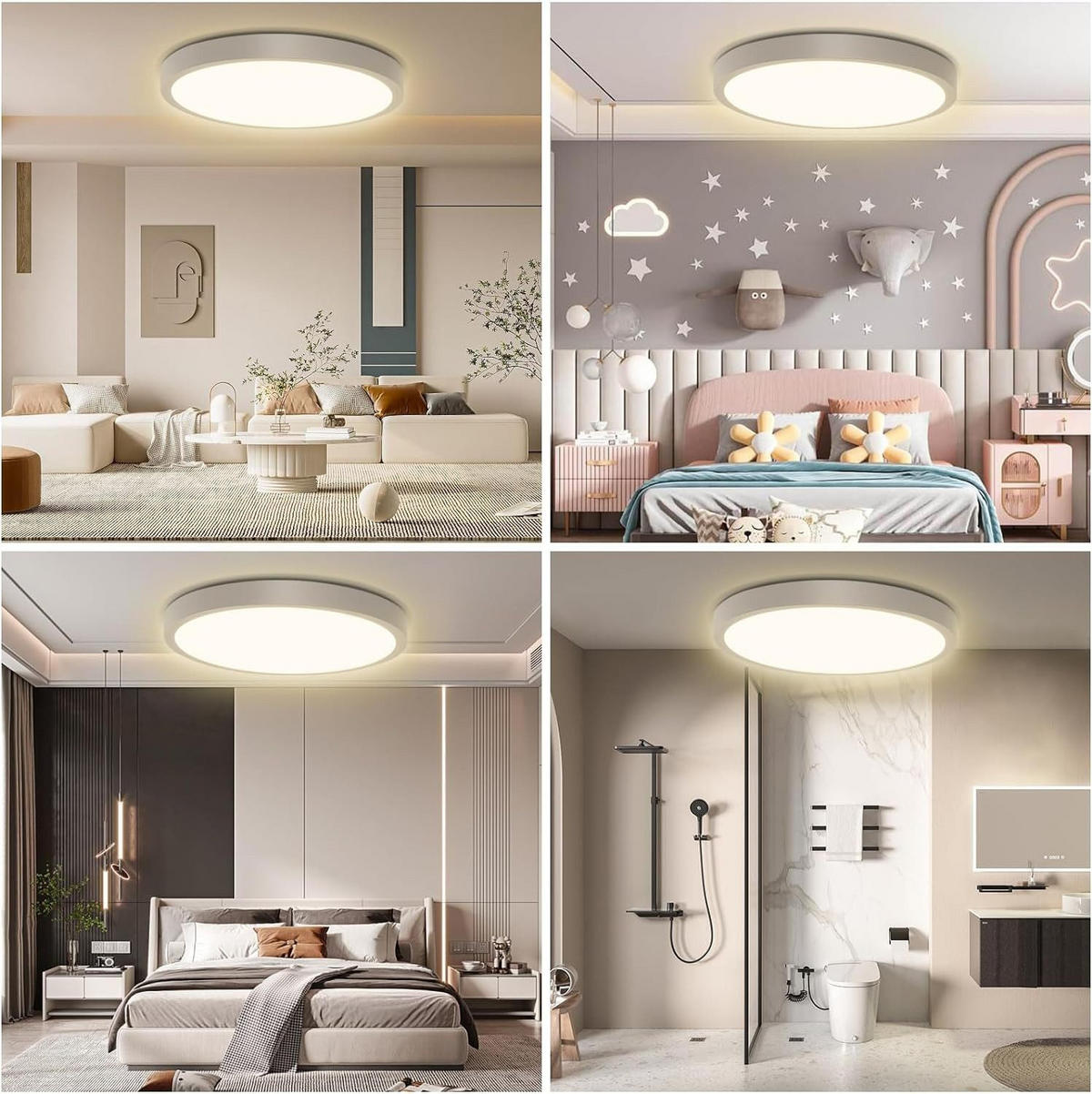 LED-DECKENLEUCHTE Hardy 23/23/3 cm - Weiß, Kunststoff (23/23/3cm) - Nettlife