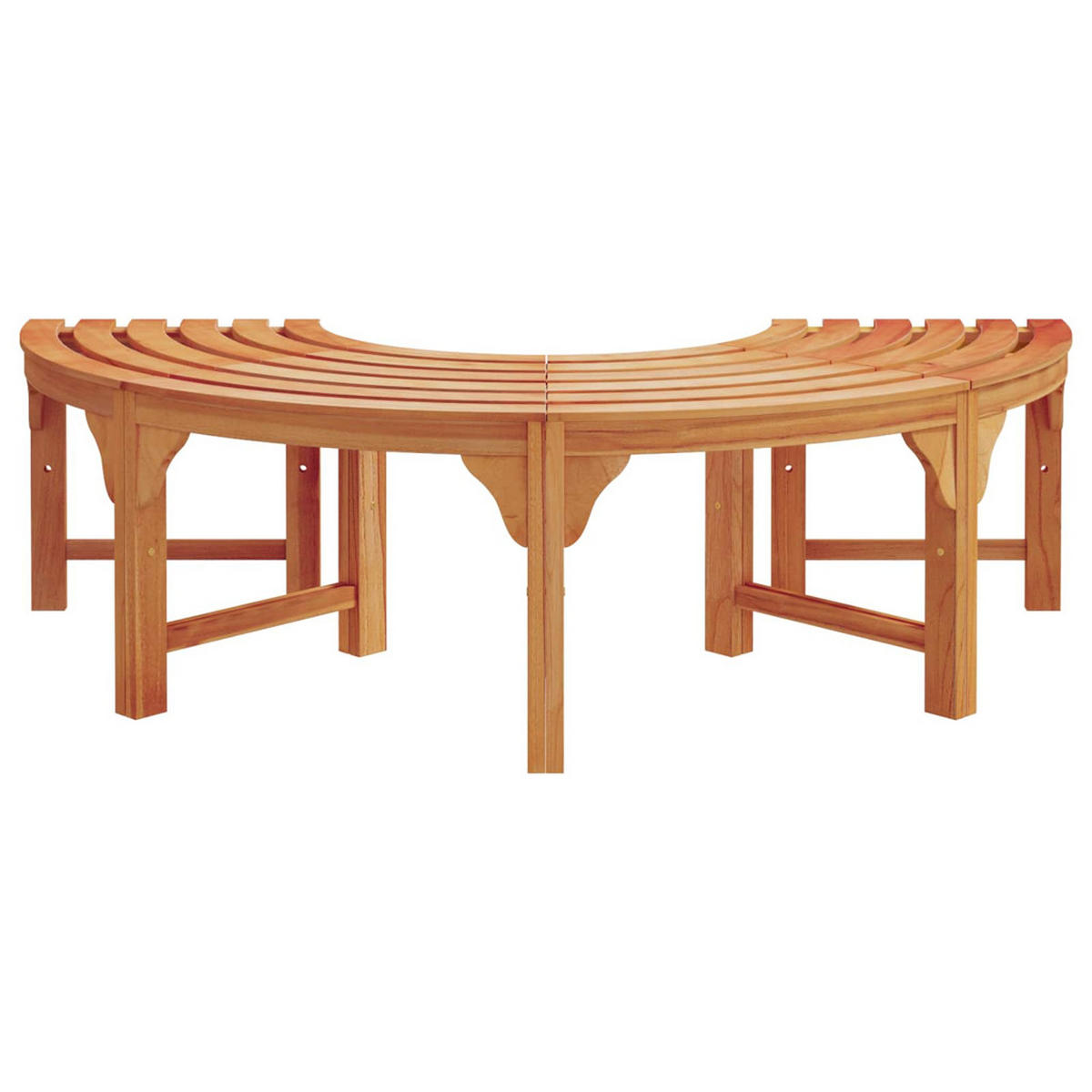 BAUMBANK Natur 160/80/45Cm Massives Eukalyptus Holz - Braun, Holz (160/45/80cm) - vidaXL