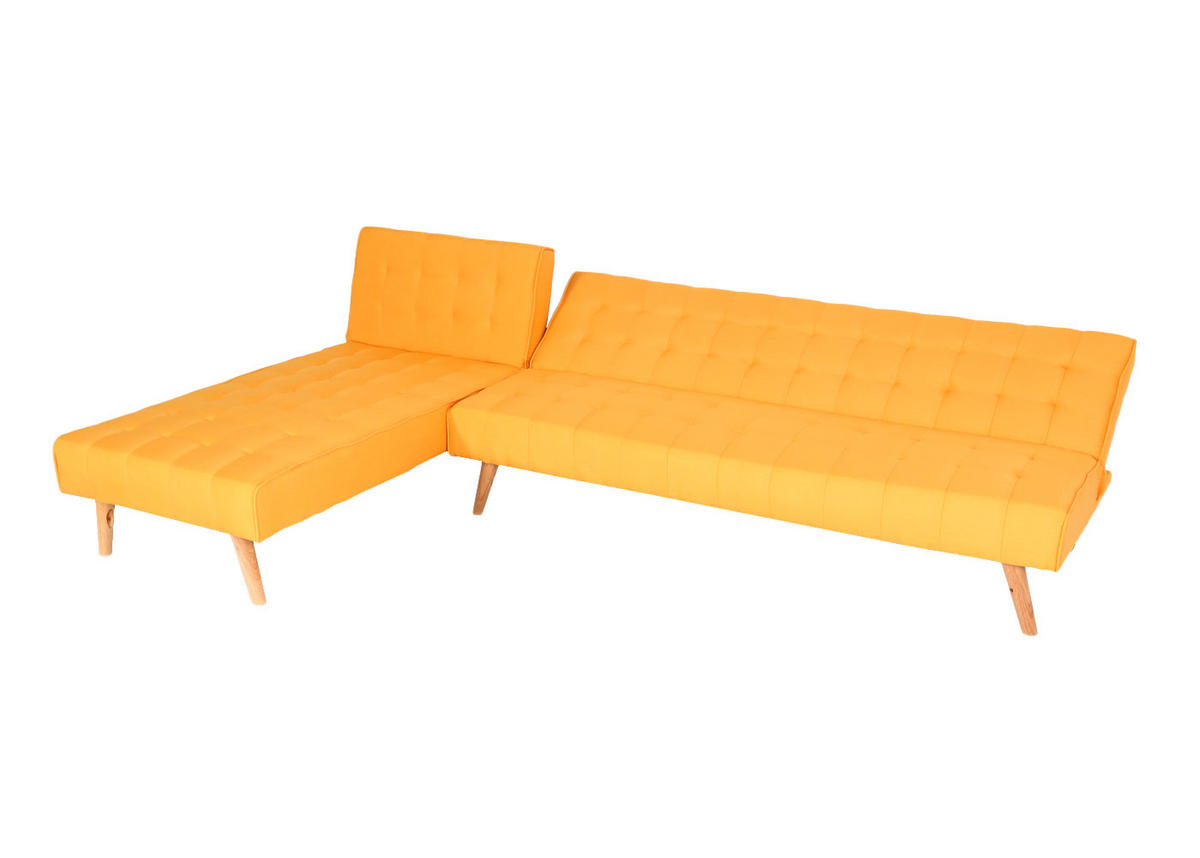 ECKSOFA Gelb - Gelb, Textil (256/176cm) - MCW