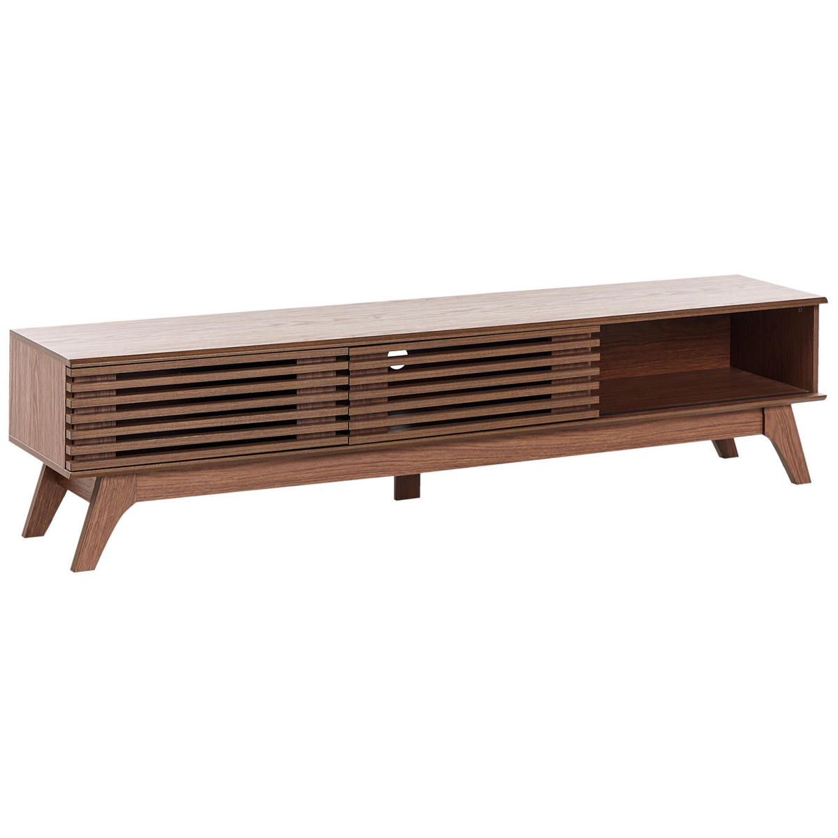 TV STOLEK Tmavě hnědý Toledo - hnědá, kompozitní dřevo (180/44/40cm) - Beliani