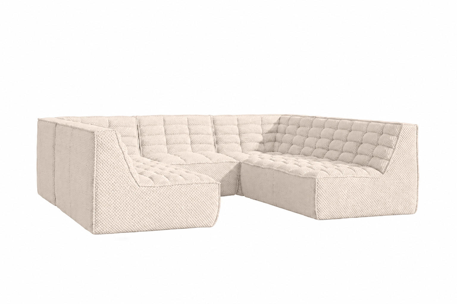 Kaiser Möbel Ecksofa Creme 266x76x253 cm