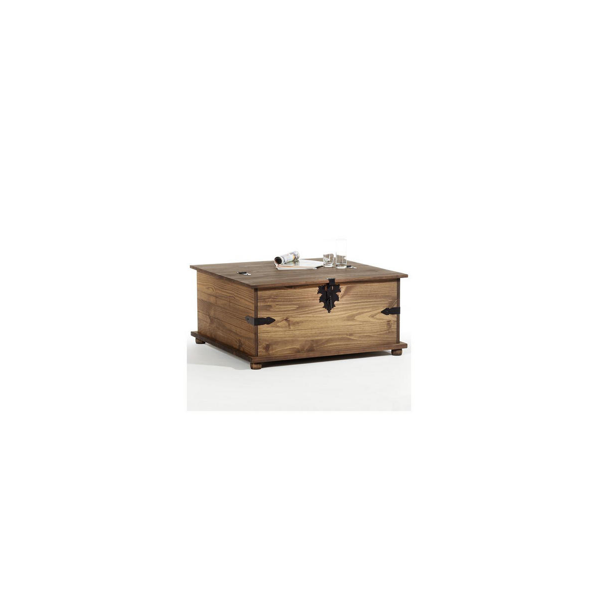 TRUHENTISCH TEQUILA - Braun, Holz (72/92/44cm) - IDIMEX