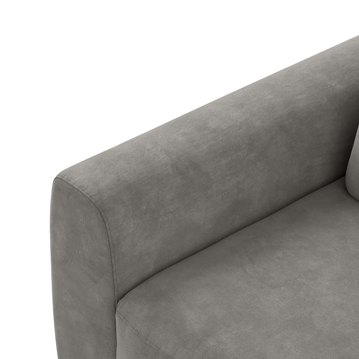 3-SITZER SOFA - Schwarz/Grau, Kunststoff/Textil (252/80/117cm) - home24