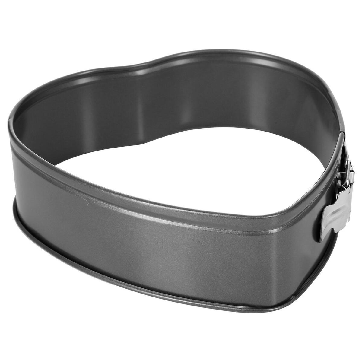 SPRINGFORM Herz, mit Wabenboden, Stahl, Schwarz, 24 cm - Schwarz, Metall (24/6.8/24cm) - 5five Simply Smart