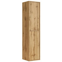 BADEZIMMERSCHRANK Mali mit 2 Türen Eiche - 38 x 33 x 160 cm - Eichefarben, Holz (38/160/33cm) - Badplaats