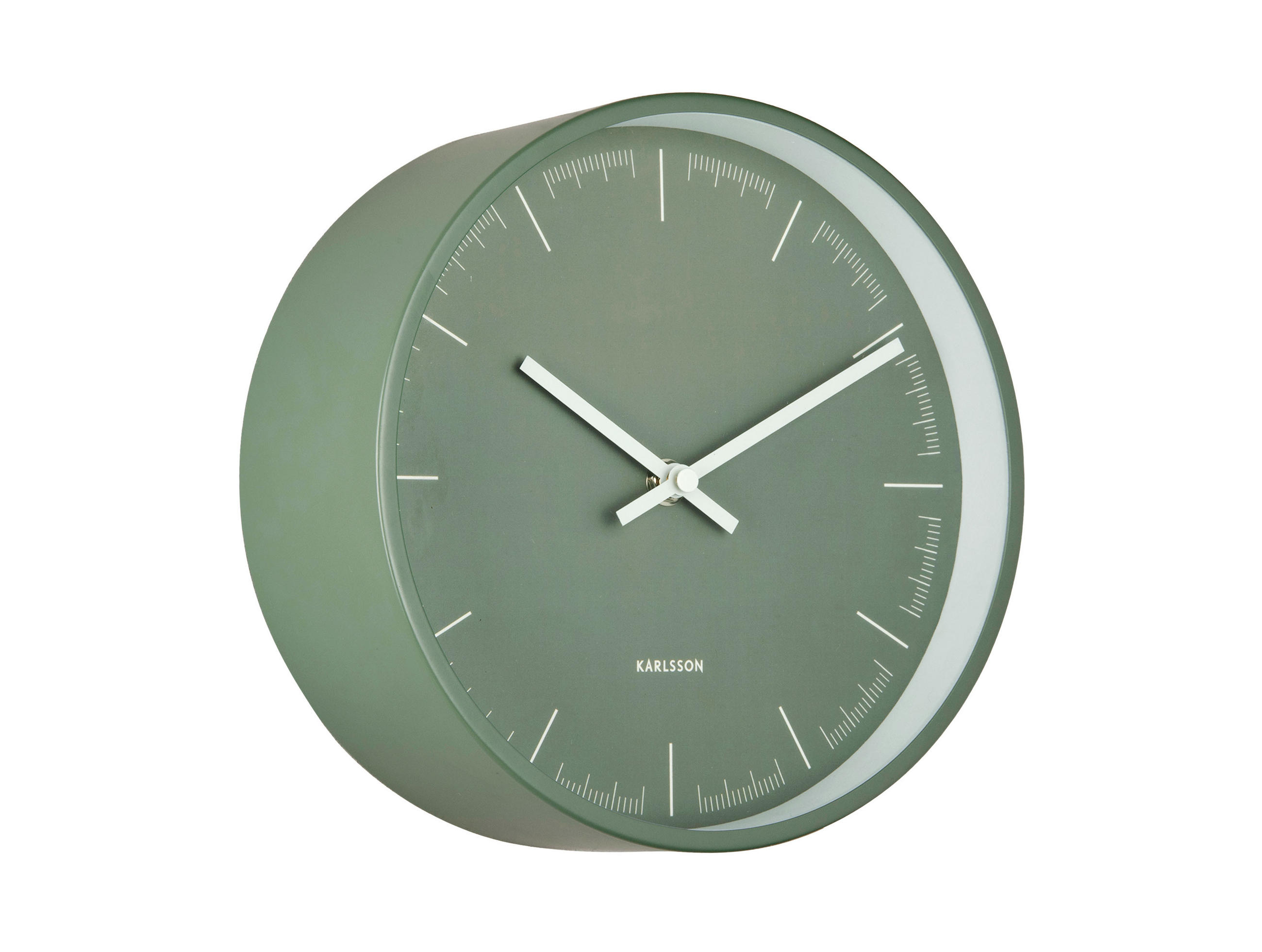 Karlsson Wanduhr Grün 21.5x21.5x8.2 cm