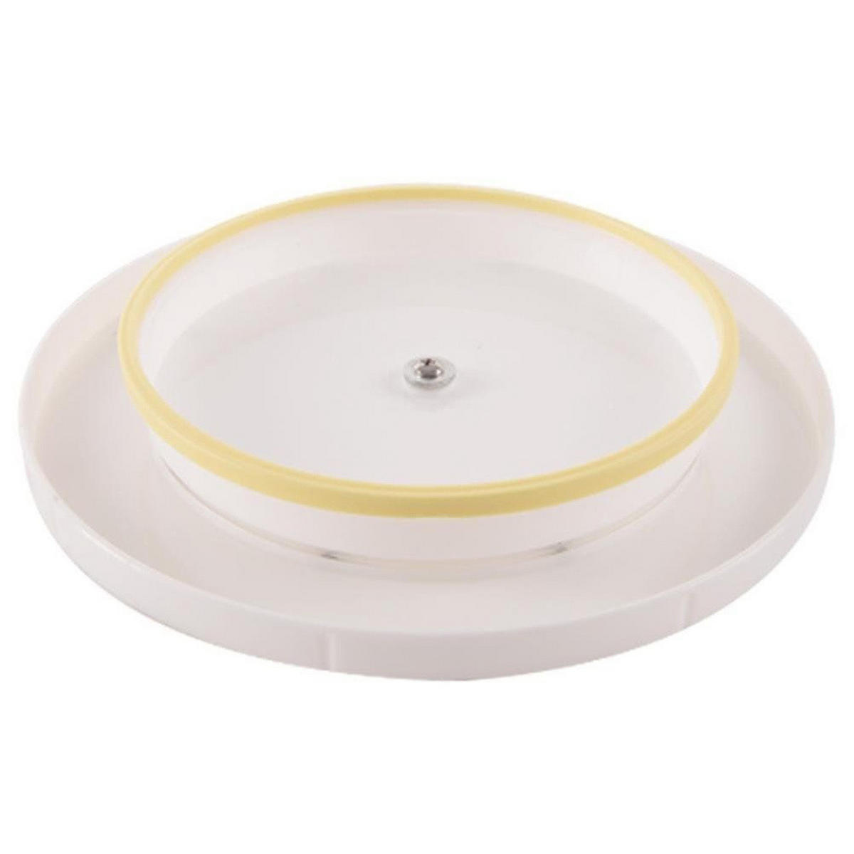 DREHBARER TORTENSTÄNDER 27 cm Weiß - Weiß, Kunststoff (27/4cm) - Orion 