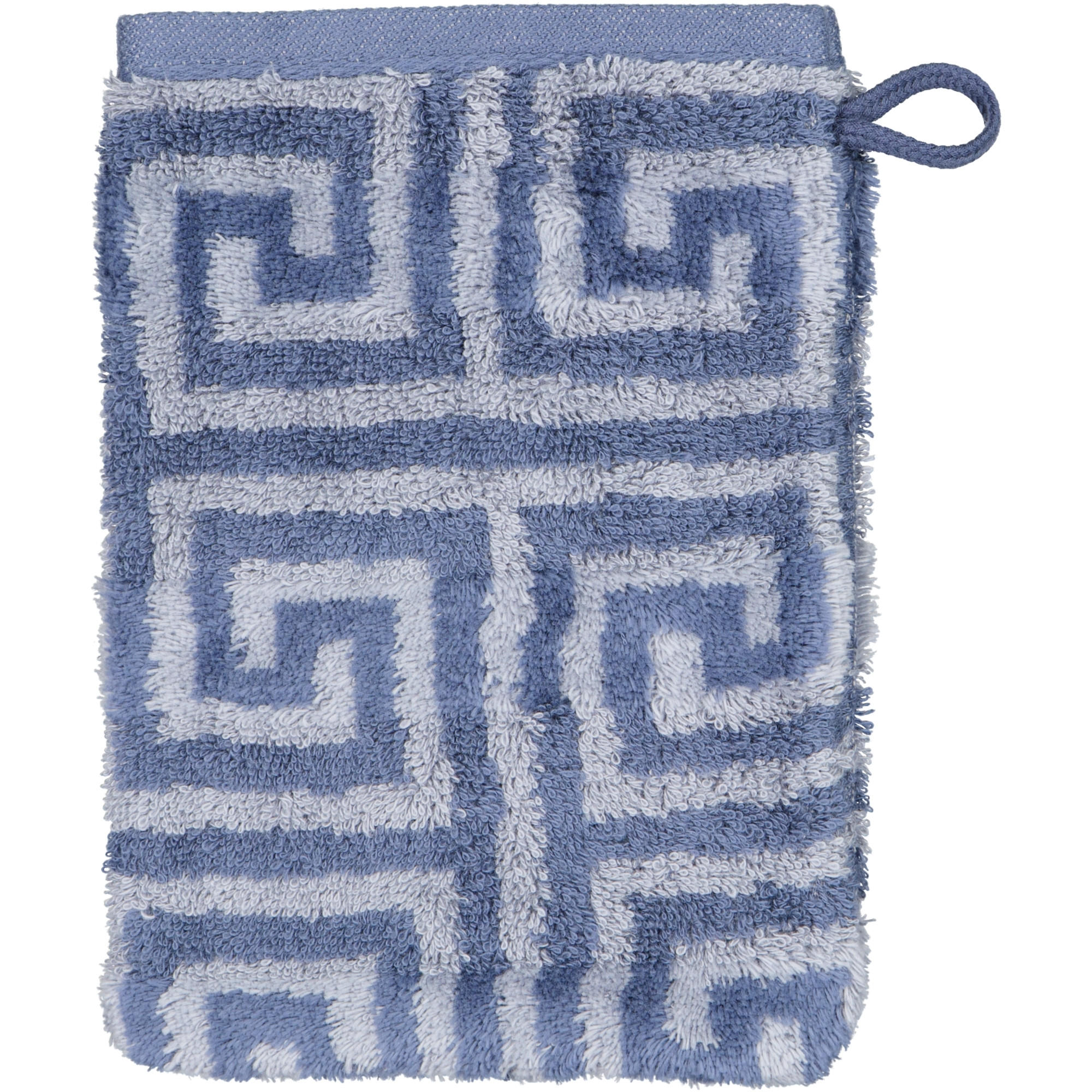 WASCHHANDSCHUH NOBLESSE ELEGANCE ALLOVER 1088 NACHTBLAU - 11 - Blau, Textil (16/22cm) - Cawoe