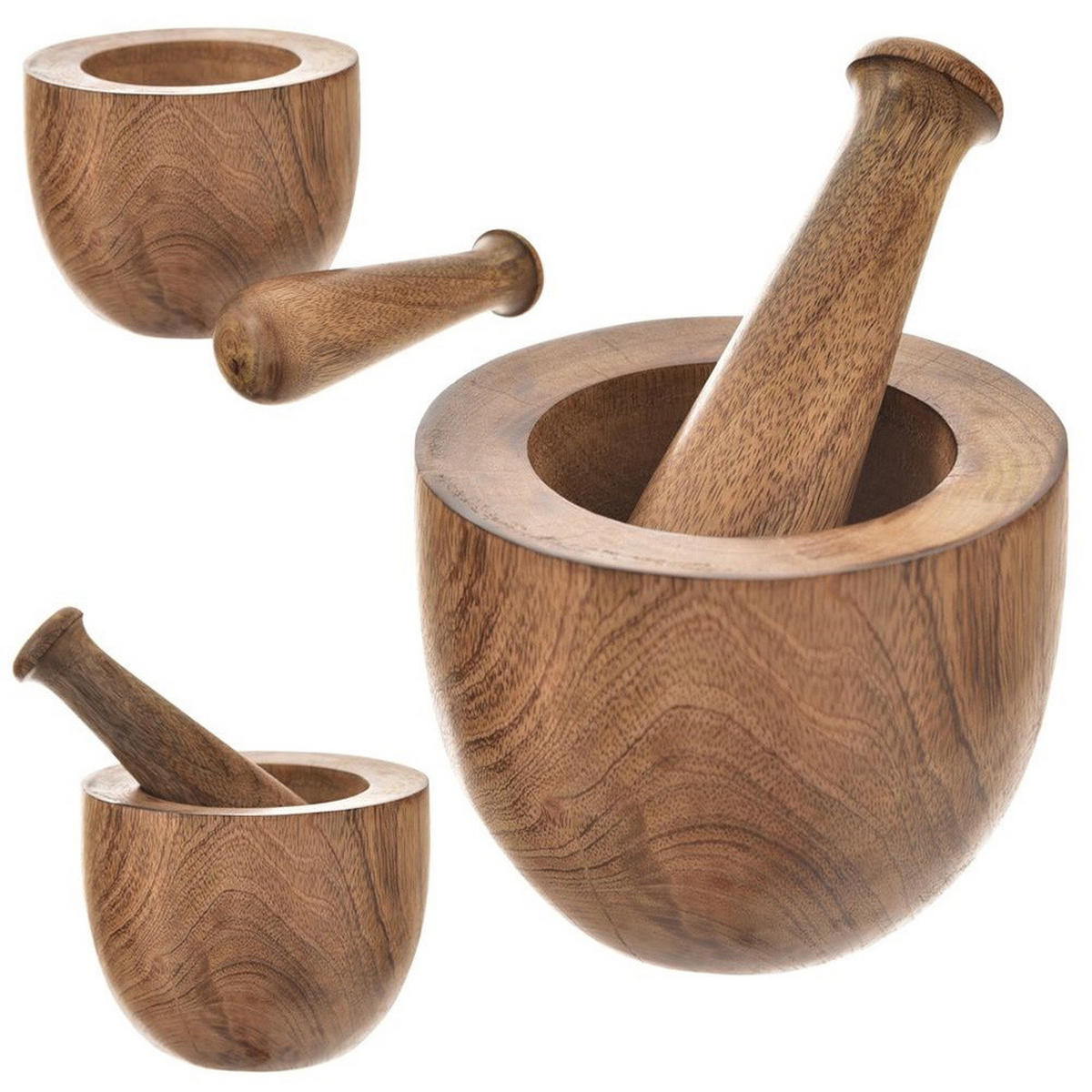 GEWÜRZMÖRSER MANGO Holz - Naturfarben, Holz (13.5/10.5/13.5cm) - Orion 