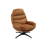DREHSESSEL - Stoff - Terracotta - LIZUTA - Braun, Textil (93/99/78cm) - Vente-Unique