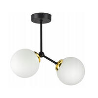 PENDELLEUCHTE Milano Spot - Goldfarben/Schwarz, Glas/Metall (14/37/35cm) - kiki design