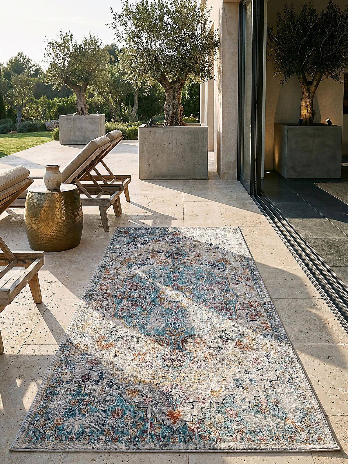 TEPPICH Outdoor Orientalisch LIMMAT Polypropylen Mehrfarbig 80 x 300 cm - Multicolor, Textil (80/300cm) - KADIMA DESIGN