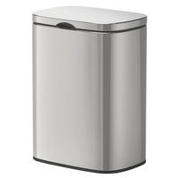 ABFALLEIMER zum Aufhängen Sare 5 l 19/21,5/29,5 cm - Silberfarben, Metall (21.5/29.5/19cm) - Wenko