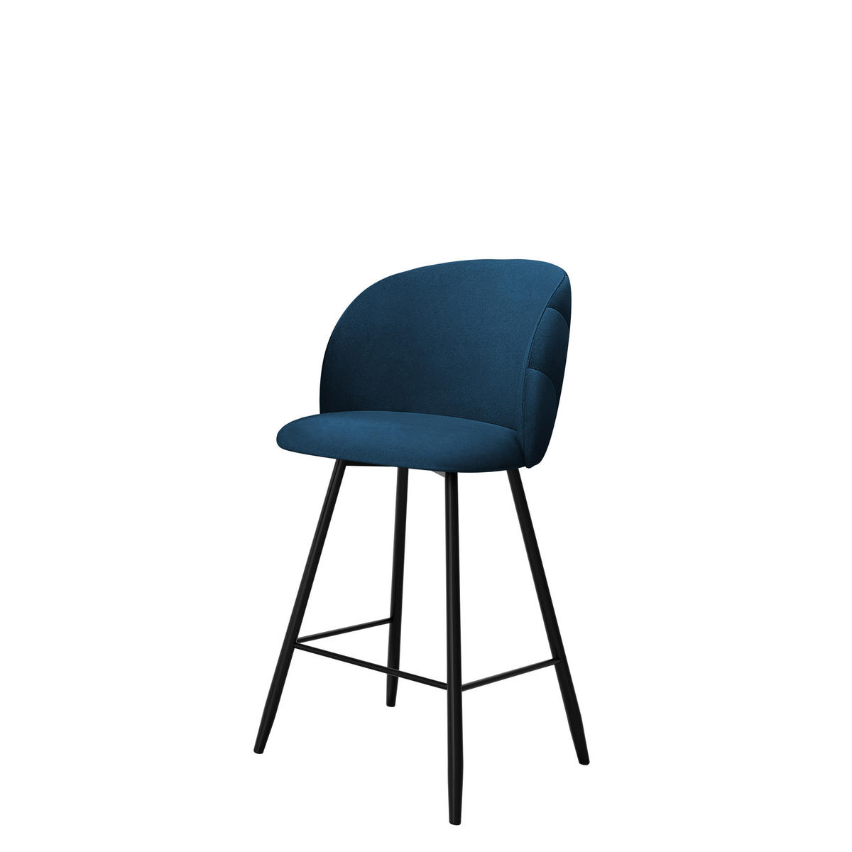 BARHOCKER K99 H - Blau/Schwarz, Holzwerkstoff/Textil (51/105/51cm) - MIRJAN24