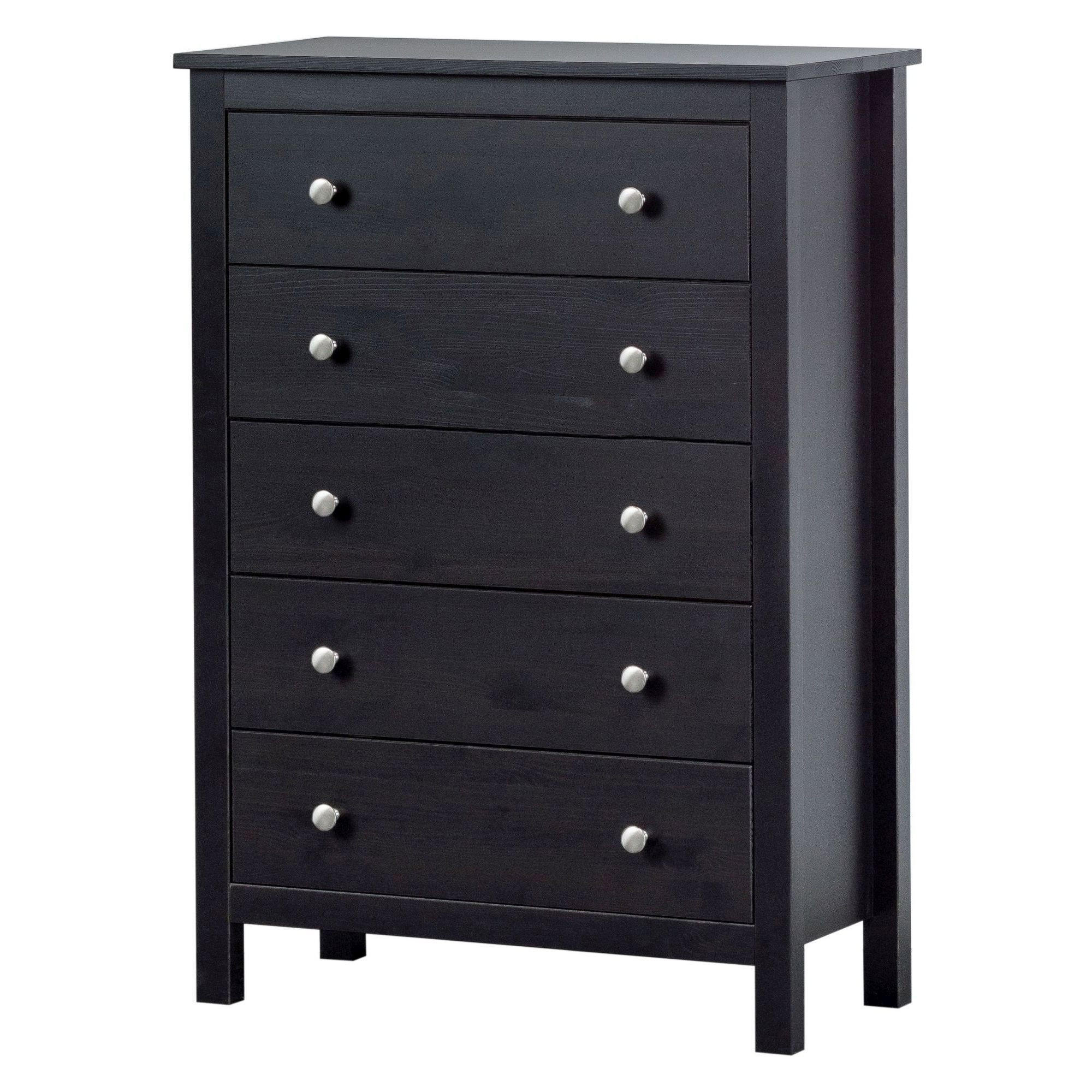 KOMMODE Massivholz 37/106/75 cm - Schwarz, Holz (106/75/37cm) - hagge home