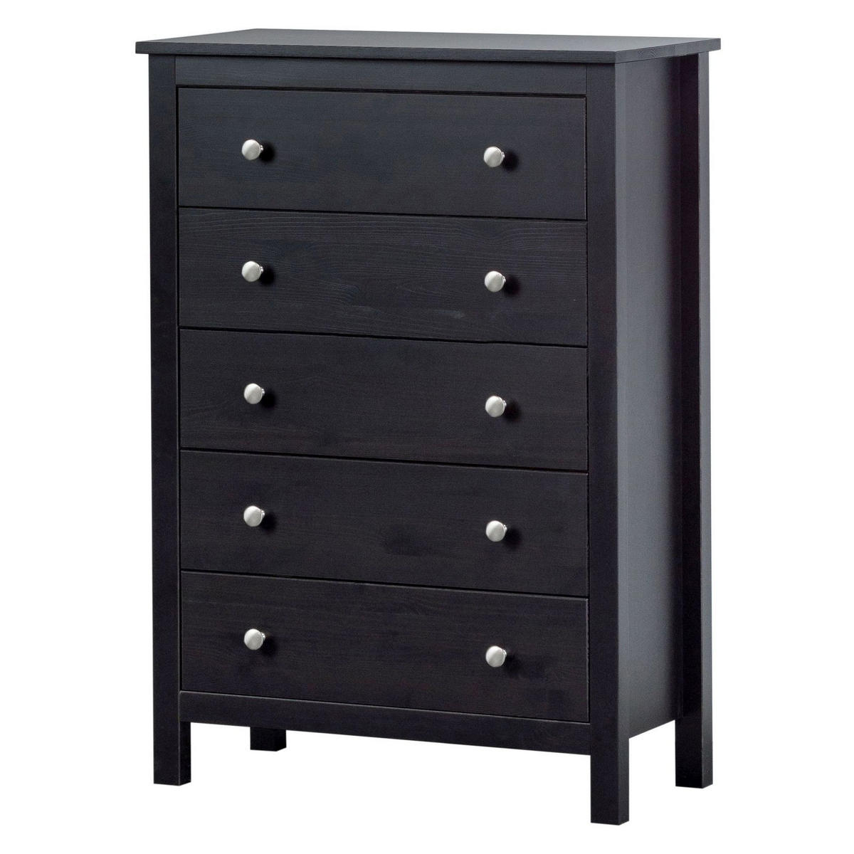 KOMMODE Massivholz 37/106/75 cm - Schwarz, Holz (106/75/37cm) - hagge home