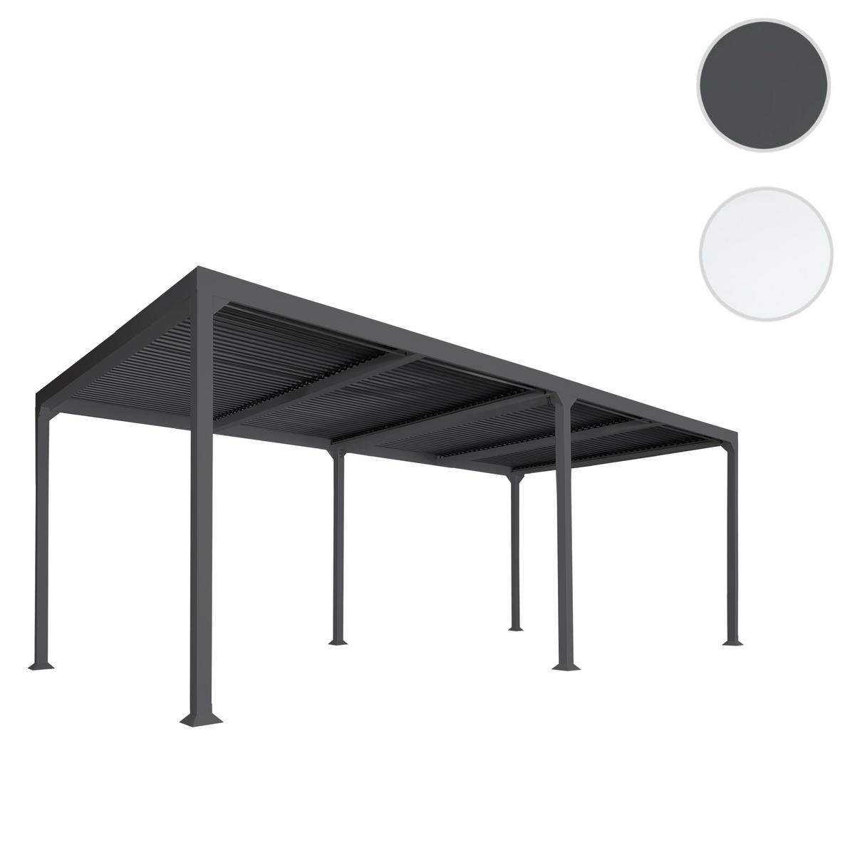 PERGOLA Alu 224x600x300cm Anthrazit - Anthrazit, Metall (600/224/300cm) - BERLINLODGE