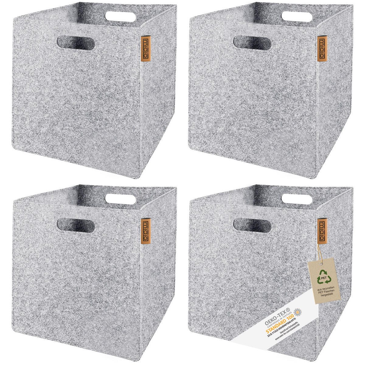 AUFBEWAHRUNGSKÖRBE 4er-Set - Beige, Textil (32/30.5/30.5cm) - Miqio Design