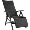 RATTANSTUHL Brisbane ,58 x 77 x 113 cm,schwarz - Schwarz, Kunststoff (58/113/77cm) - tectake
