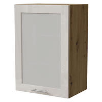 KÜCHENHÄNGESCHRANK Brerra W2S/50 Eiche Artisan / RAL 9001 creme Hochglanz 50 / 32,5 / 72cm - Creme/Eiche Artisan, Holz/Holzwerkstoff (50/72/32.5cm) - Feldmann-Wohnen
