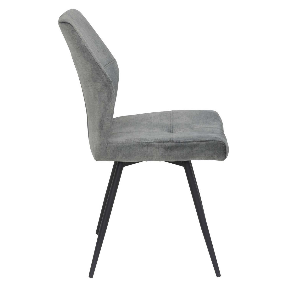 ESSGRUPPE Neelia, 5 tlg. - Tisch Betonoptik, 4 Stühle Grau - Schwarz/Grau, Holzwerkstoff/Textil (140/76/80cm) - Möbel Stellbrink