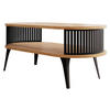 COUCHSITCH Roenni Oval - Eichefarben/Schwarz, Holzwerkstoff/Metall (100/50/44cm) - MIRJAN24