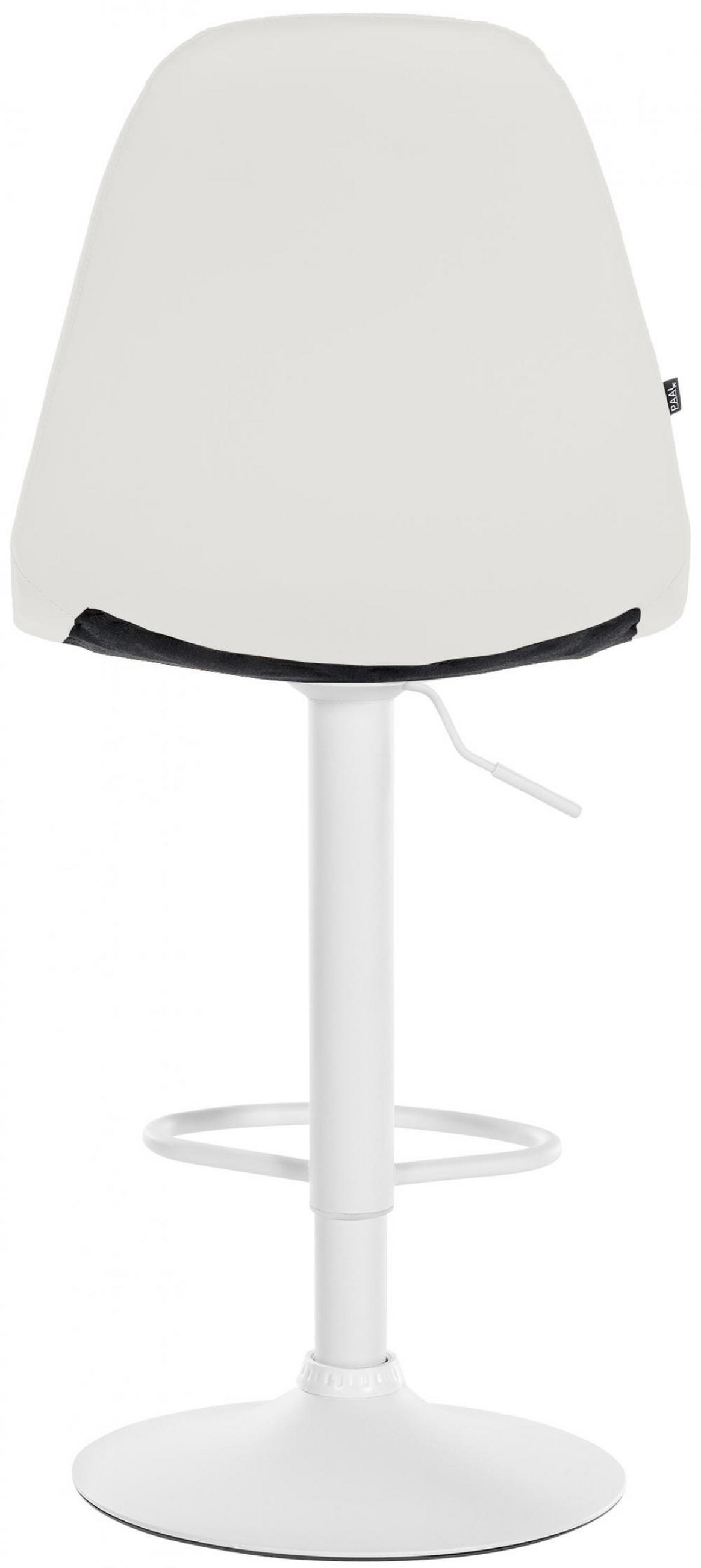 BARSTOL Elmore konstläder - Vit, Textil/Metall (47/58/56cm) - CLP
