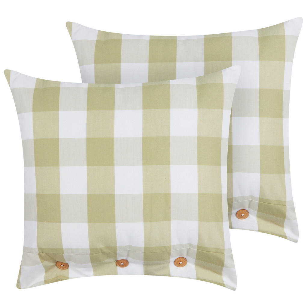 PERNĂ decorativă set de 2 verde deschisă 45/45 cm Tamnine