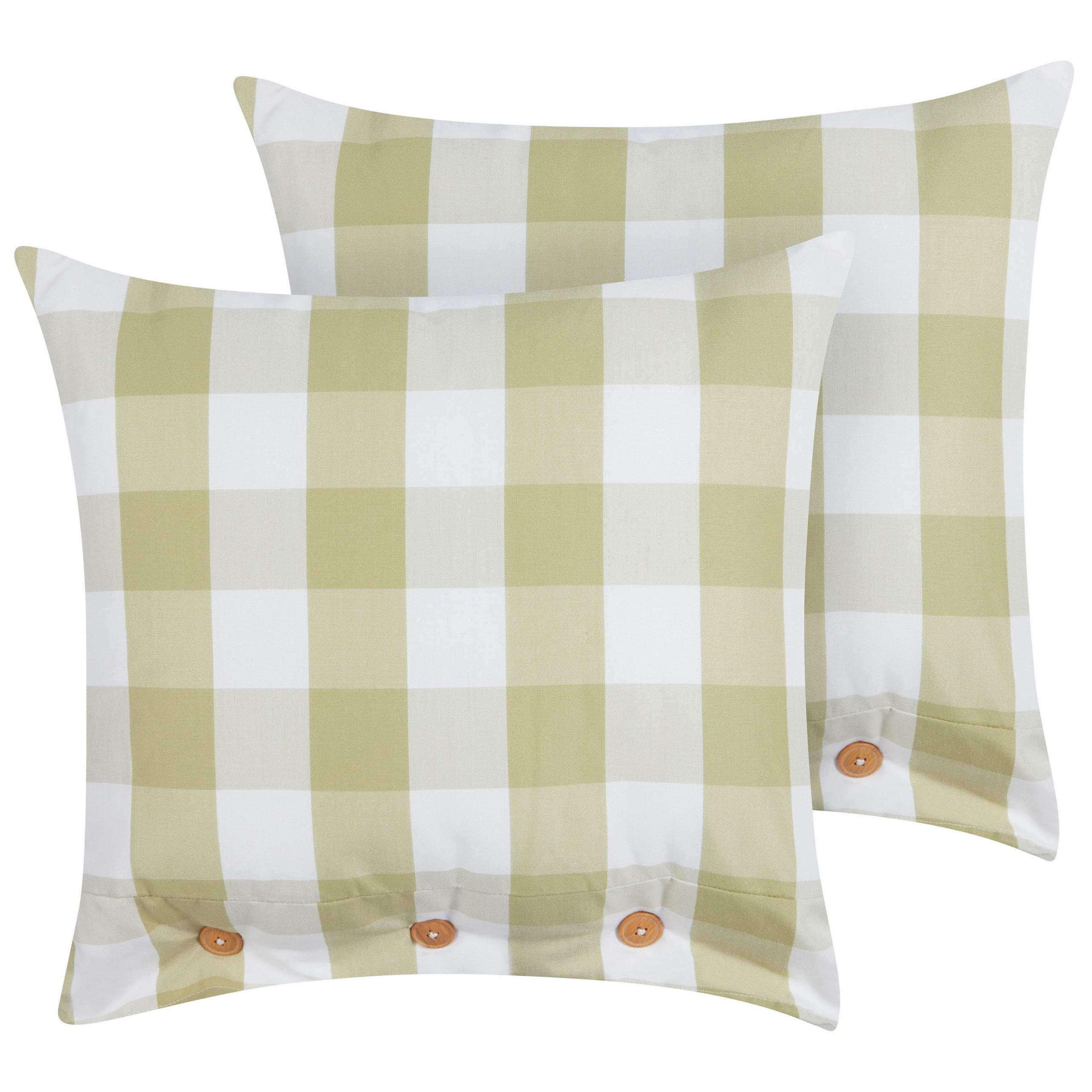 Dekokissen 2er-Set Hellgrün 40/60 cm Tamnine - Hellgrün/Weiß, Textil (60/40cm) - Beliani