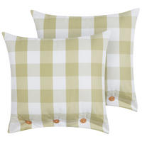Dekokissen 2er-Set Hellgrün 40/60 cm Tamnine - Hellgrün/Weiß, Textil (60/40cm) - Beliani