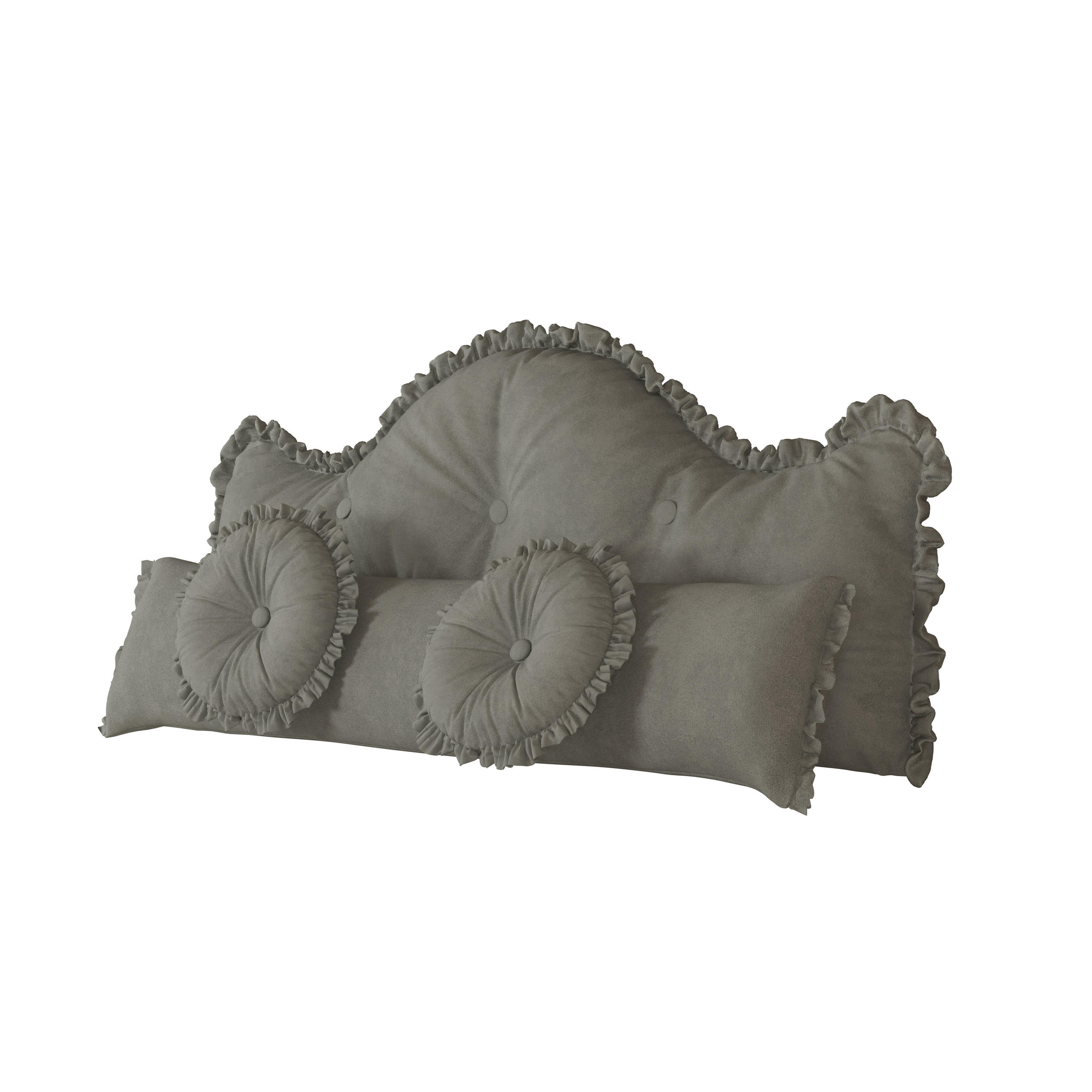 RÜCKENKISSEN Dekokissen 4er-Set 200cm - Grau, Textil (86/200cm) - Vercart