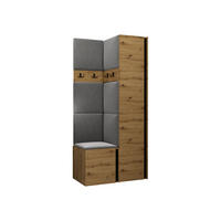 GARDEROBEN-SET Orion XXIV - Eiche Artisan/Grau, Holzwerkstoff/Kunststoff (82/186/46cm) - MIRJAN24
