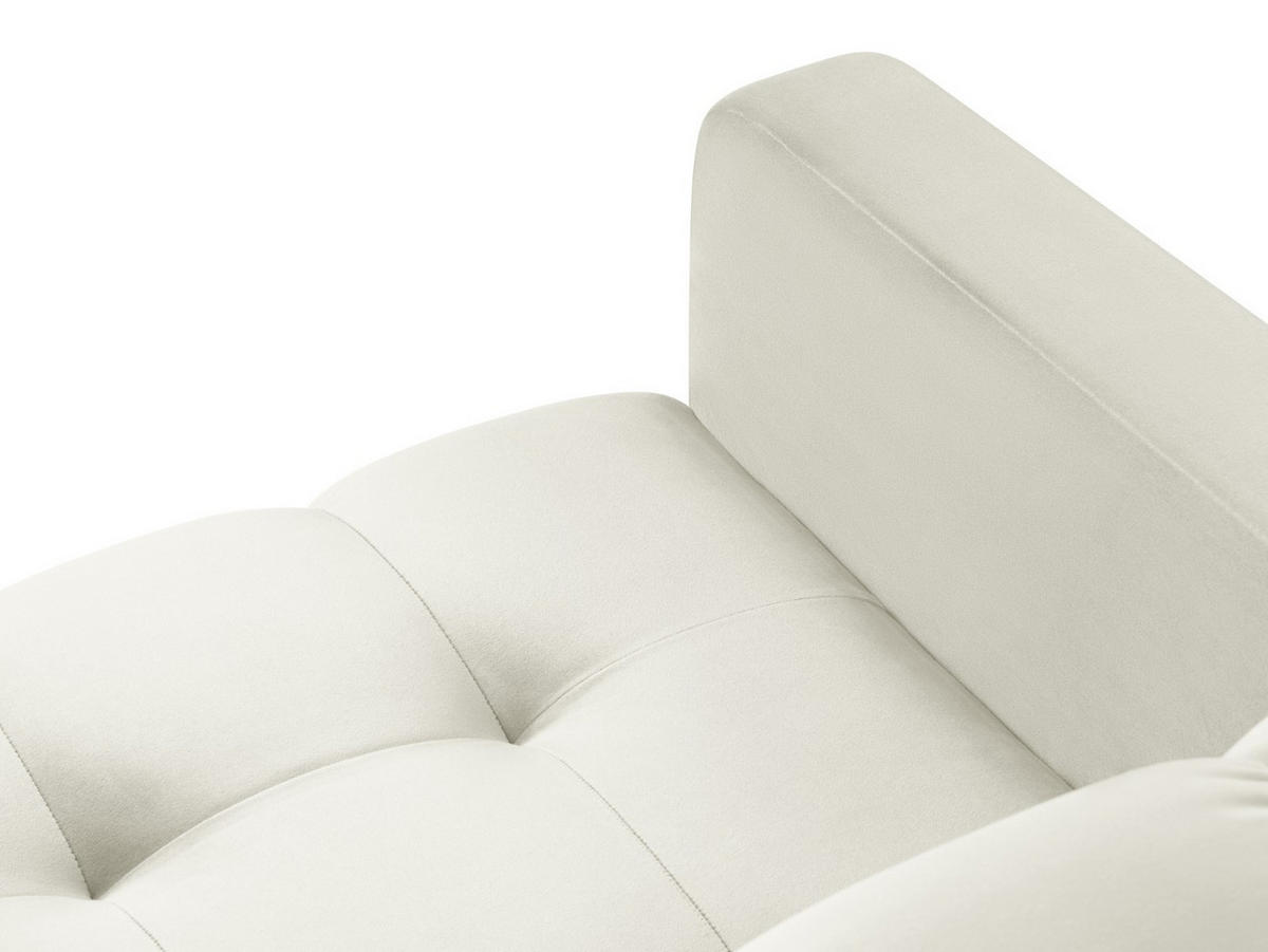 SESSEL Mamaia aus Samt leichtes beige - Creme, Textil (92/75/87cm) - Micadoni