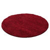 TEPPICH Hochflor Unifarben Polypropylen Wohnzimmer Shaggy Rot Rund 160x160 - Rot, Textil (160/160cm) - KADIMA DESIGN