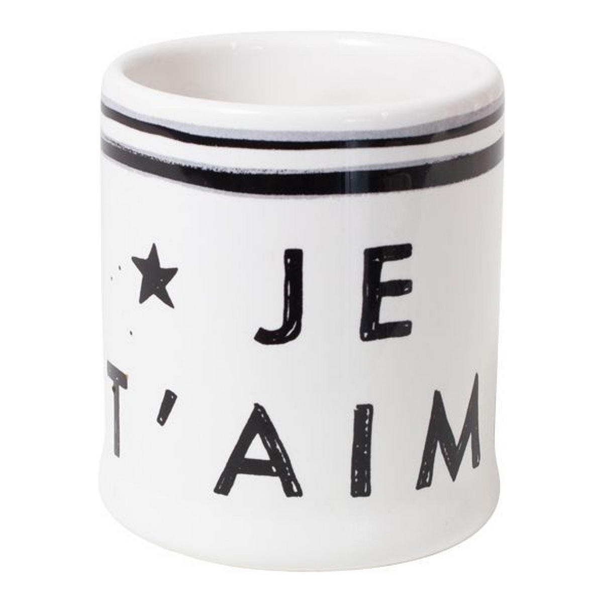 MINI-BECHER Je t'aime in Schwarz - 200 ml - Schwarz, Keramik (0.2L) - Blond Amsterdam