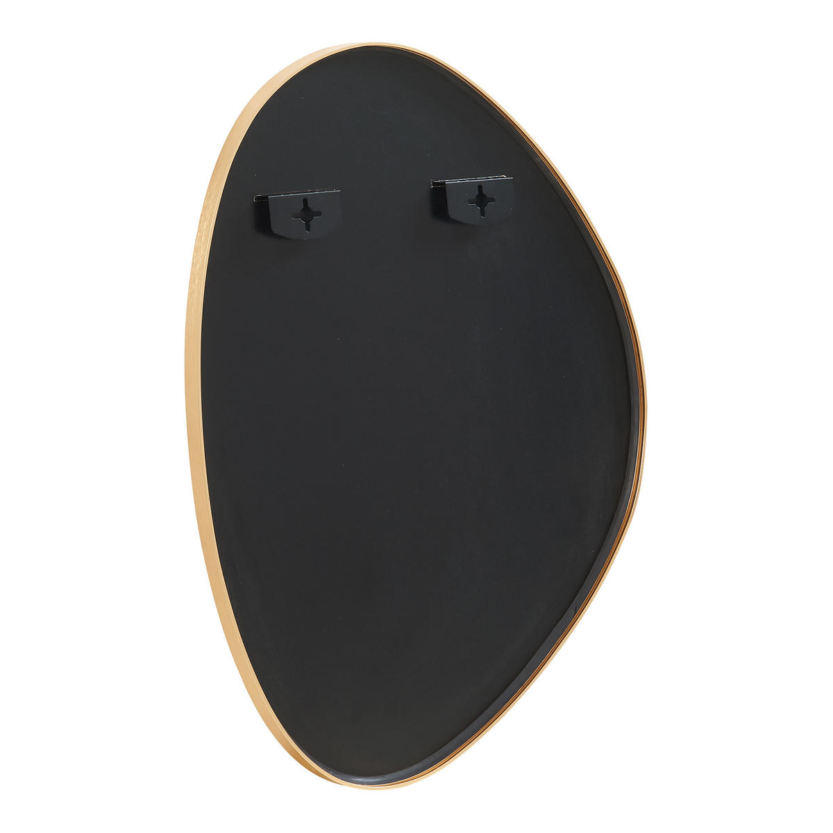 NÁSTĚNNÉ ZRCADLO Lardkapihond - zlatá, kompozitní dřevo (53/75/3cm) - [en.casa]