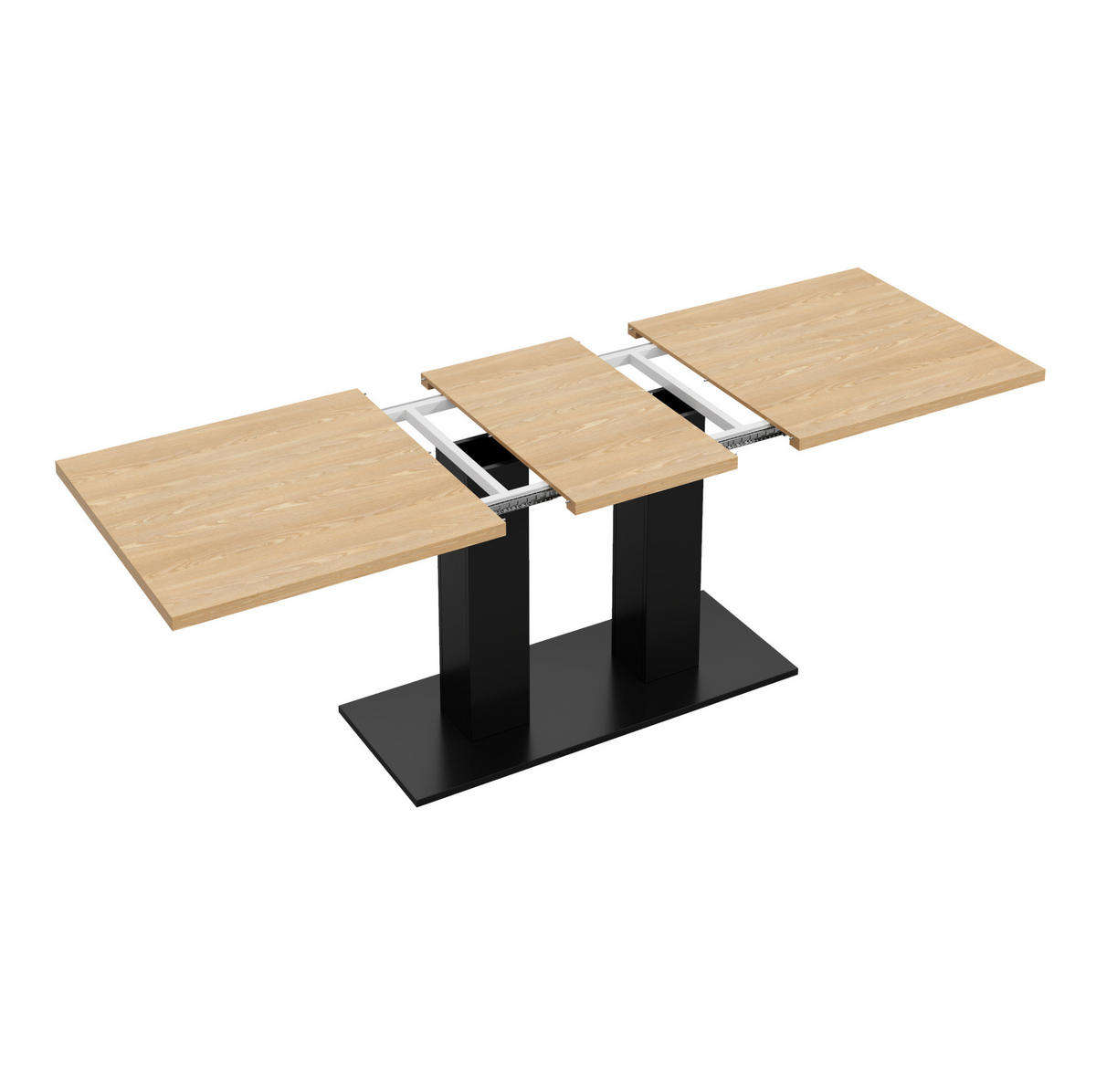 ESSTISCH aus MDF 140/180x70 cm Natur mit Ausziehfunktion und 30 mm starker Tischplatte - Weiß, Holzwerkstoff (180/70/75cm) - Modfu
