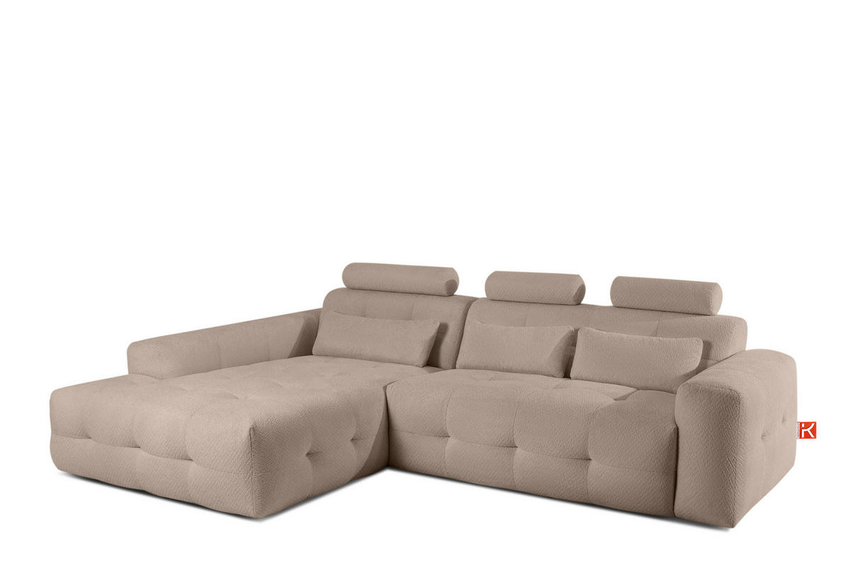 POLSTERMÖBELSET ALIGRA, 2-tlg, Hellbraun - Hellbraun, Holz/Holzwerkstoff (290/90/191cm) - KONSIMO®